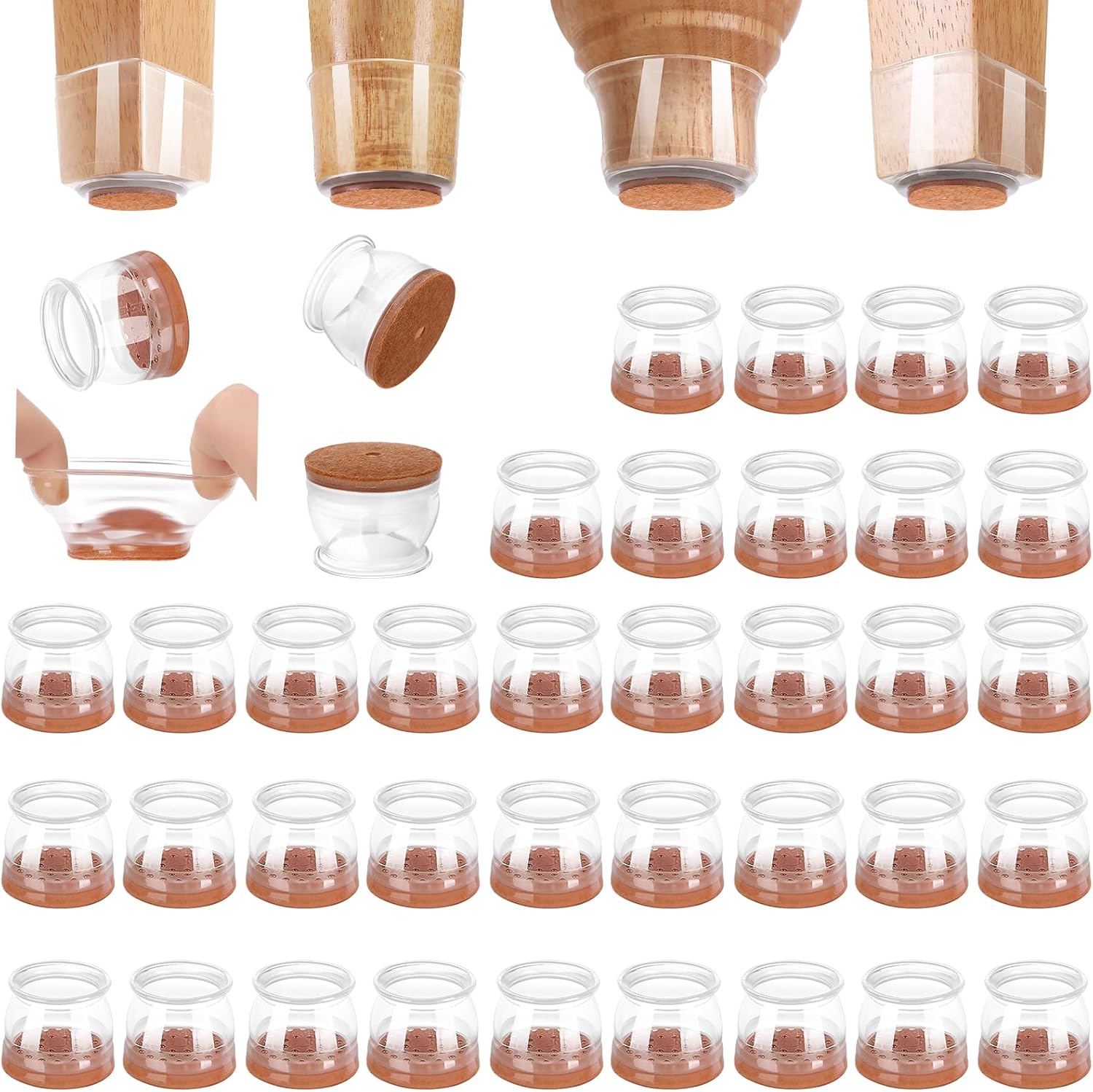 Silicone Chair Leg Protectors - Protect Wood Floors