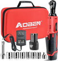AOBEN 3/8 in 12V Power Electric Ratchet Wrench Set - Compact Torque