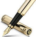 BEILUNER Gold Fountain Pen with 24K Nib - Elegant Everyday Writer