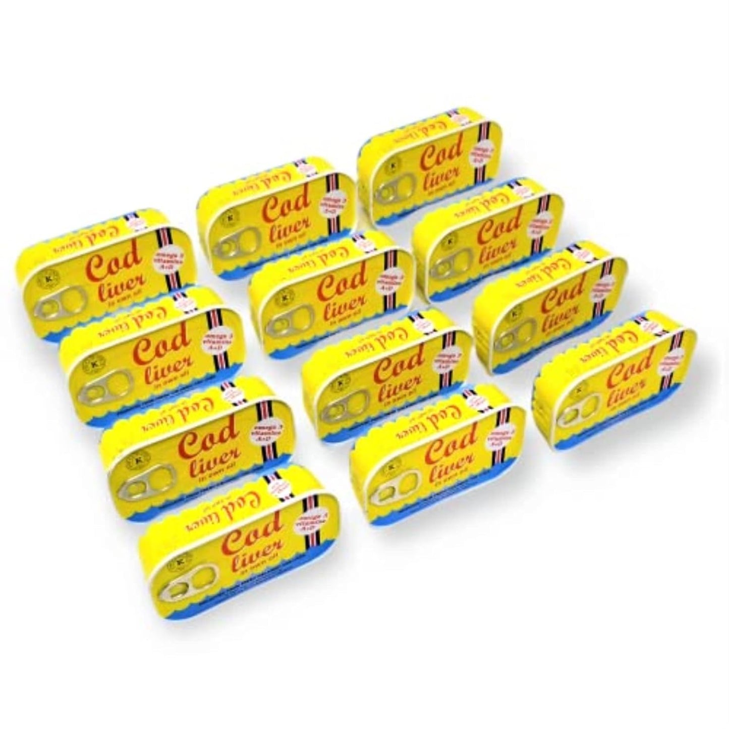 Threeline Icelandic Natural Cod Liver in Own Oil - 12 Cans