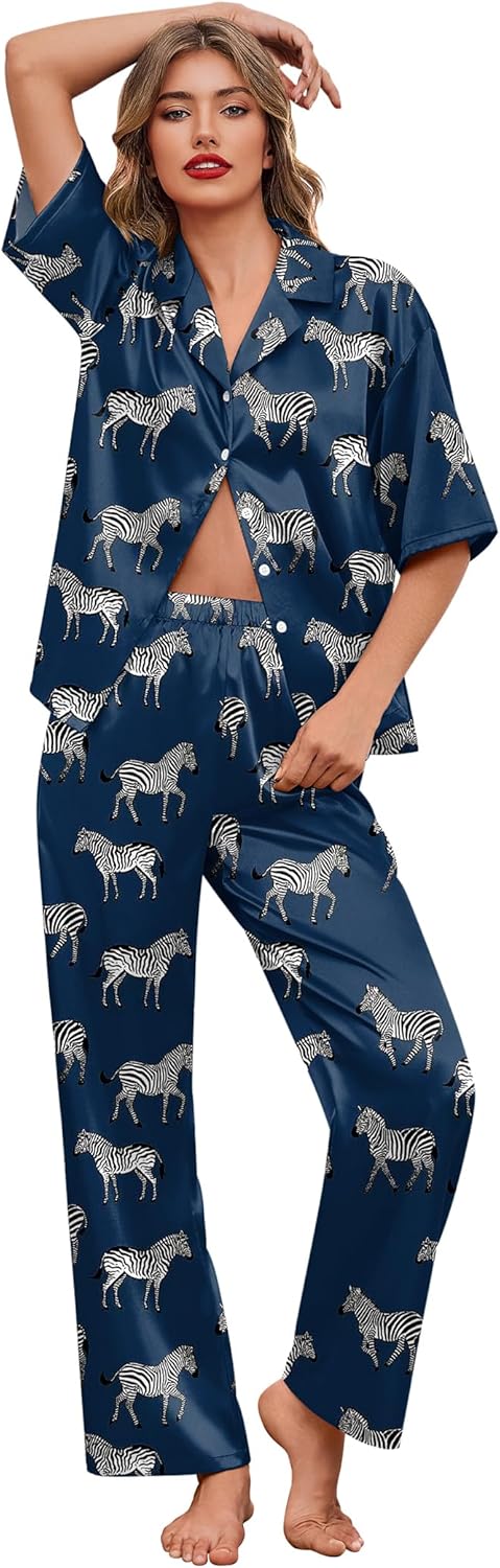Ekouaer Silk Satin Pajamas Set for Women - Soft and Stylish