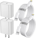 iPhone Fast Charger 2Pack with 6ft USB C to Lightning - Fast Charge