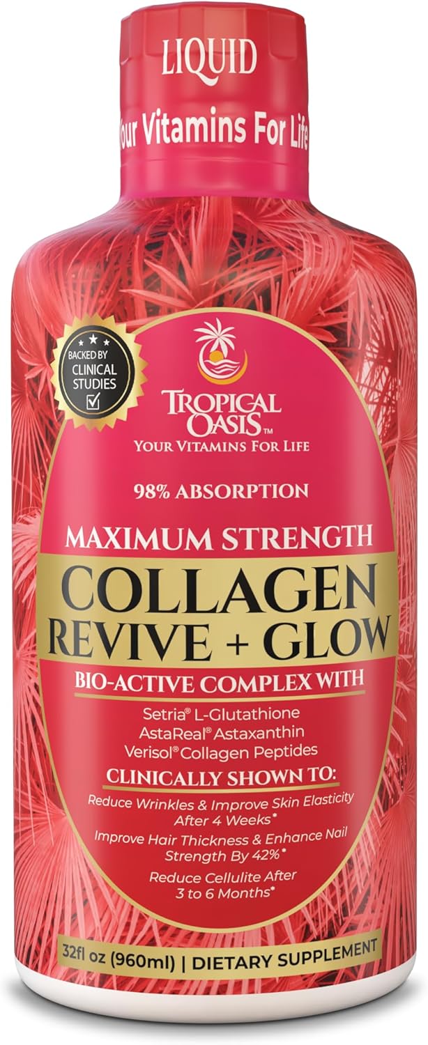 Liquid Collagen Glow for Skin Elasticity and Hair Growth