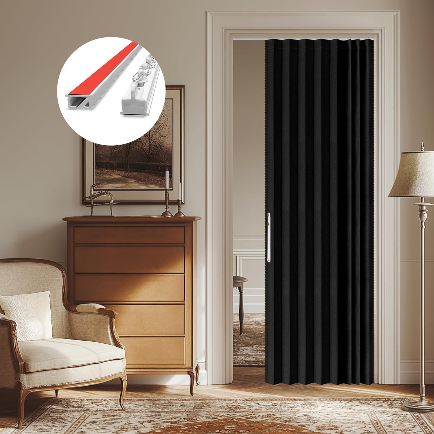 AJAZZ 100% Blackout Sliding Door Curtains for Home Use