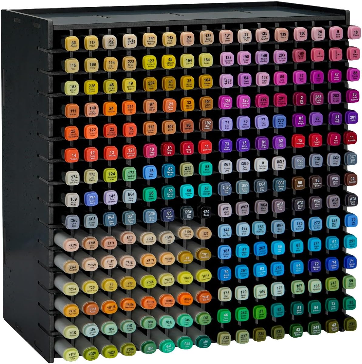 SANFURNEY Marker Pen Organizer for 240 Markers - Black