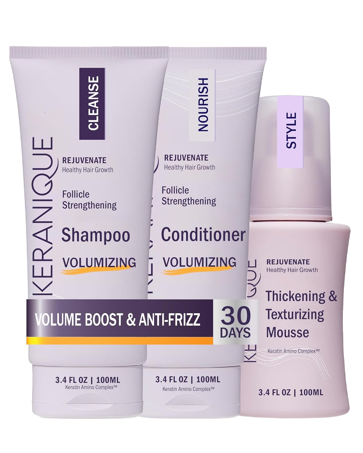 Keranique Travel Kit: Boost Volume & Defy Frizz
