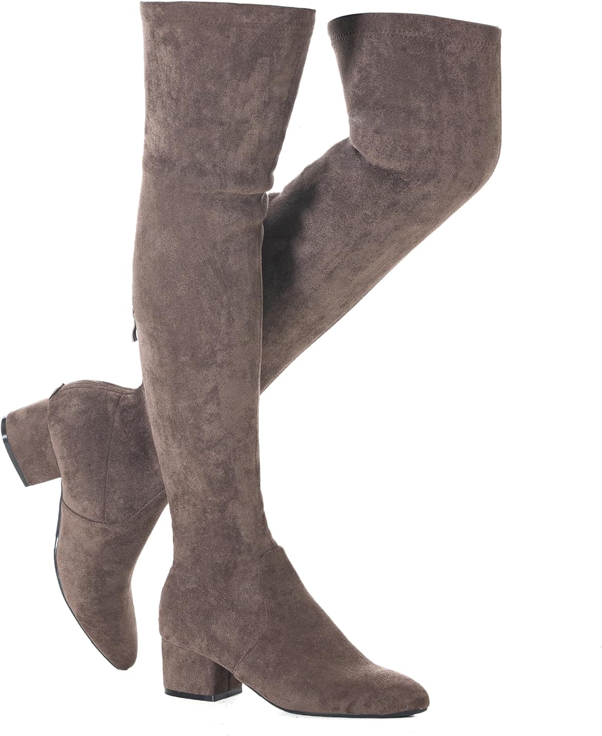 Mtzyoa Thigh High Block Heel Boot Women Stylish Comfort Fit