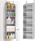 Over Door Organizer with 5 Large Pockets and 10 Mesh Side Pockets