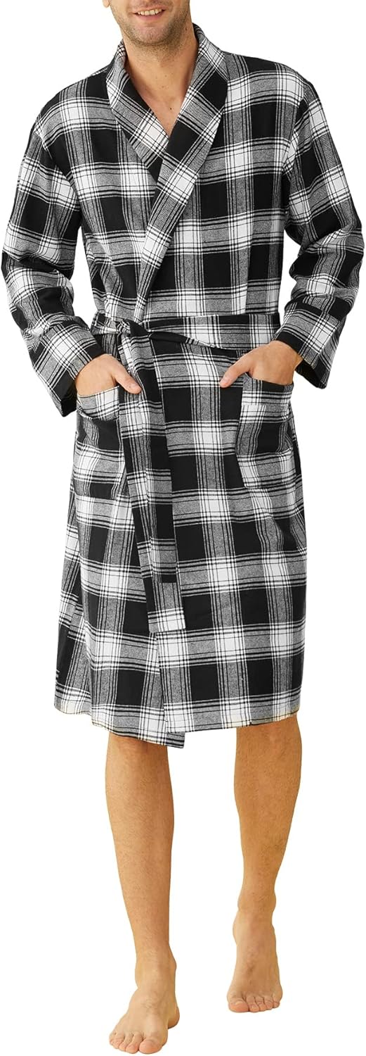 Latuza Men's Cotton Flannel Robe for Ultimate Comfort and Style