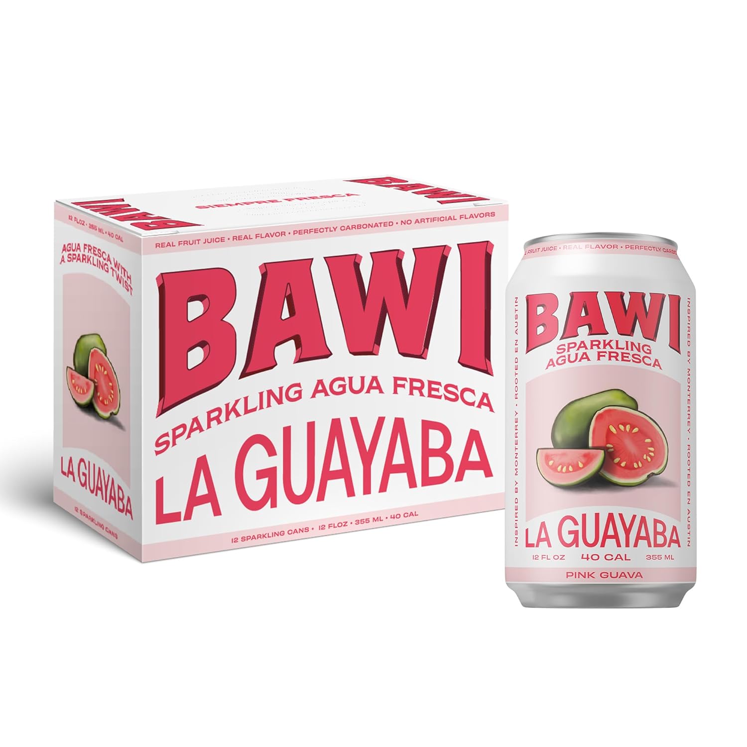 Bawi La Guayaba Sparkling Agua Fresca - Refreshing Pink Guava