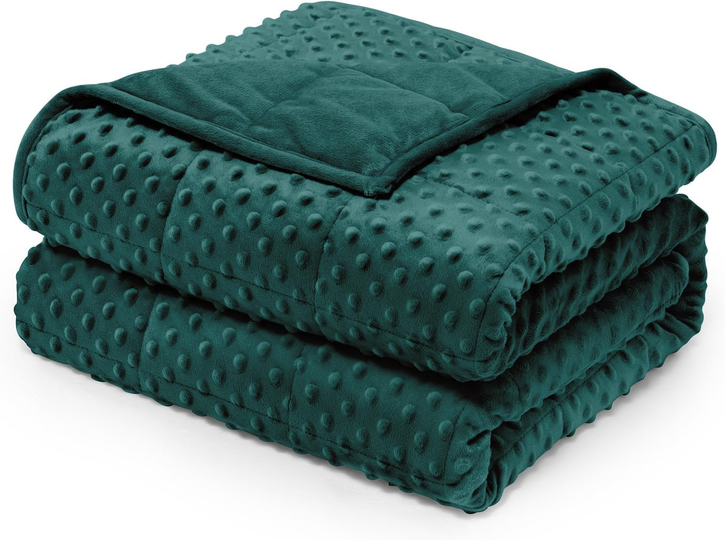 Wemore Minky Dot Weighted Blanket for Adults Twin Size 15 lb