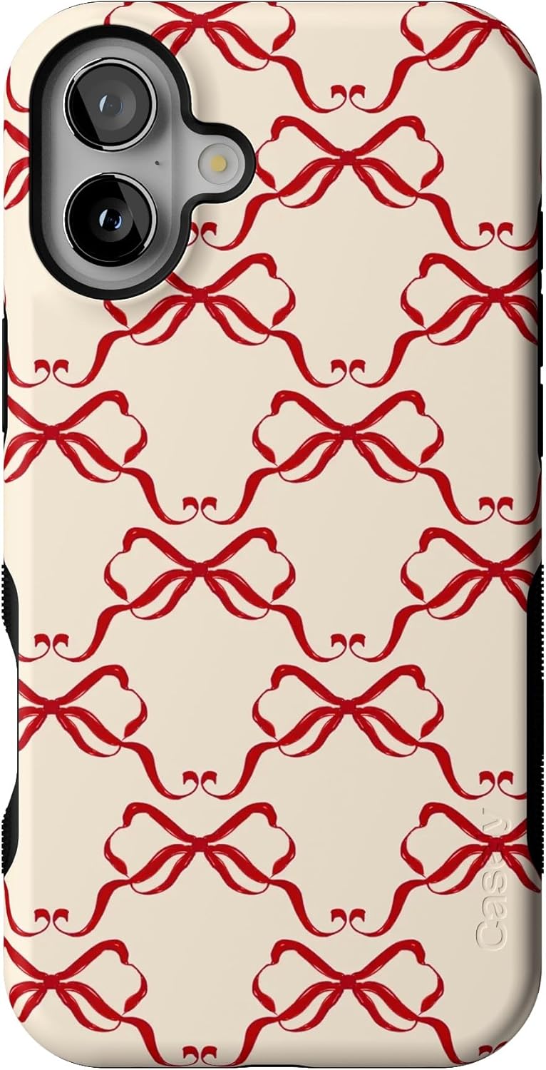 Casely iPhone 16 Plus Case - Ultra-Protective Vintage Bows Design