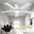 CubiCubi 42 in Low Profile Ceiling Fan with Light - Quiet Smart