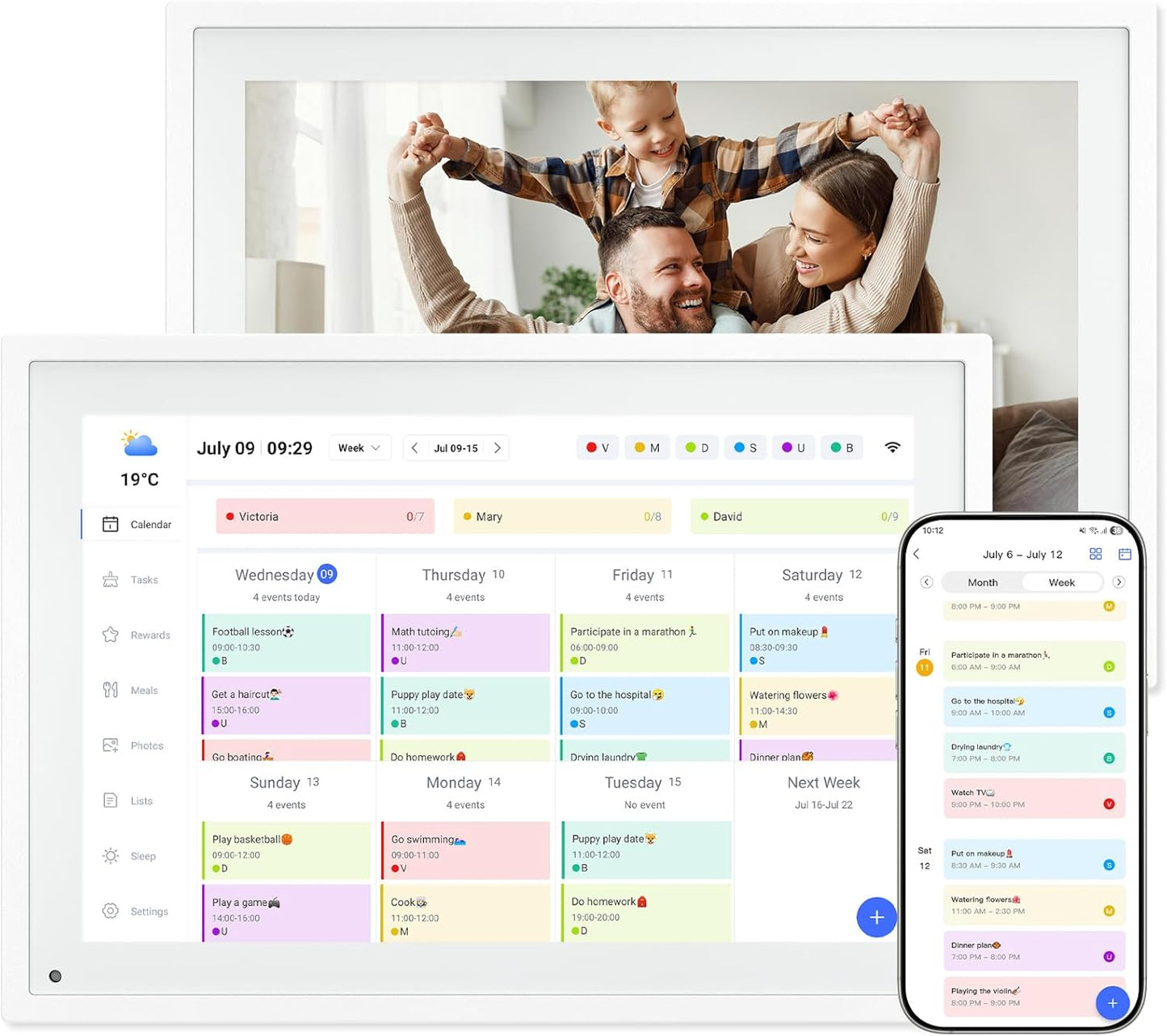 10.1 Inch WiFi Digital Calendar for Family Schedules and More