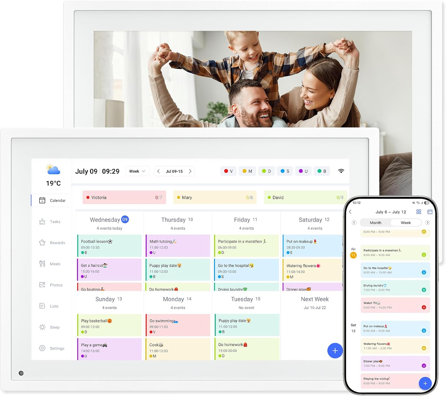 10.1 Inch WiFi Digital Calendar for Family Schedules and More