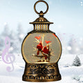 Cardinal Christmas Snow Globe Lantern - Musical Timer Holiday Decor