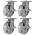 Heavy Duty 6 in x 2 in Caster Wheels for Industrial Use