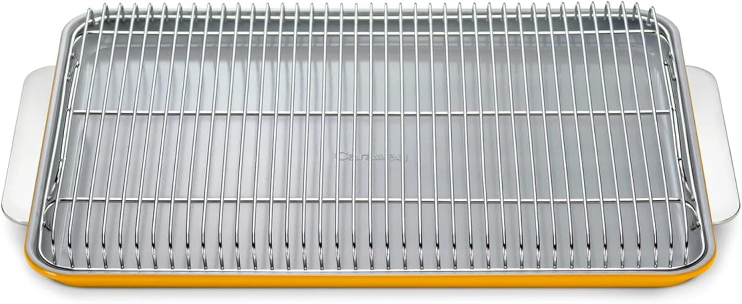 Caraway Non-Stick Ceramic Baking Sheet & Cooling Rack for Baking