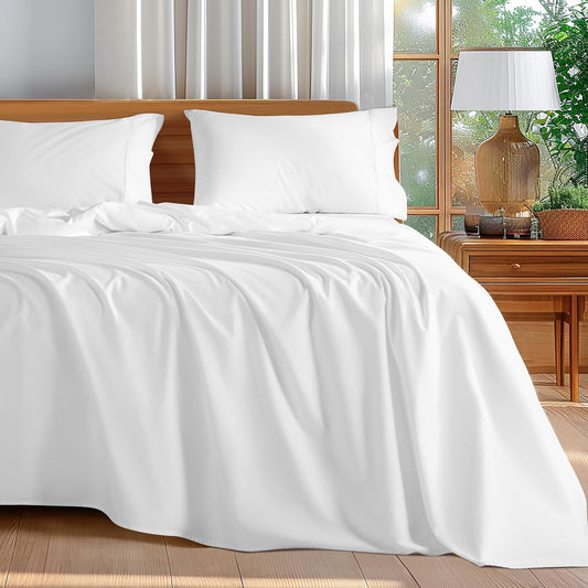 100% Cotton Queen Size Sheets Set for Luxury Comfort and Style