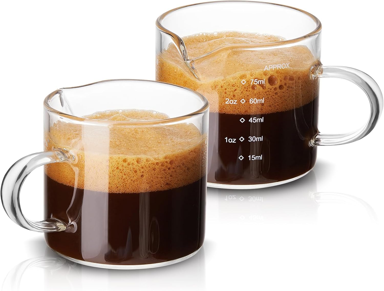 2-Pack Espresso Measuring Cups - Precise Brewing