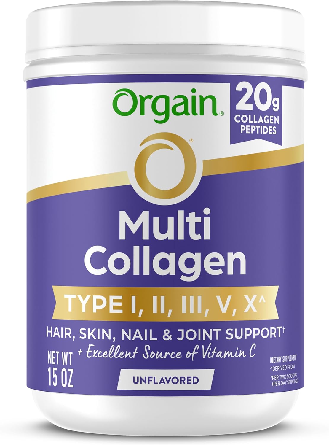 Orgain Hydrolyzed Multi Collagen Powder for Hair, Skin, Nails