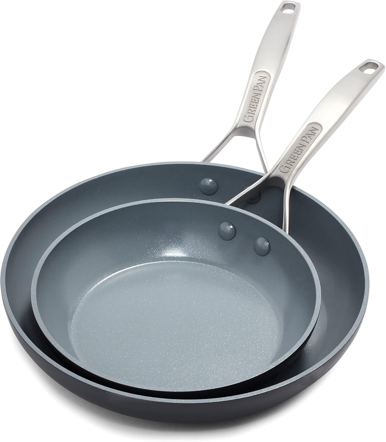 GreenPan Paris Pro Hard Anodized Ceramic Nonstick Frying Pan Set