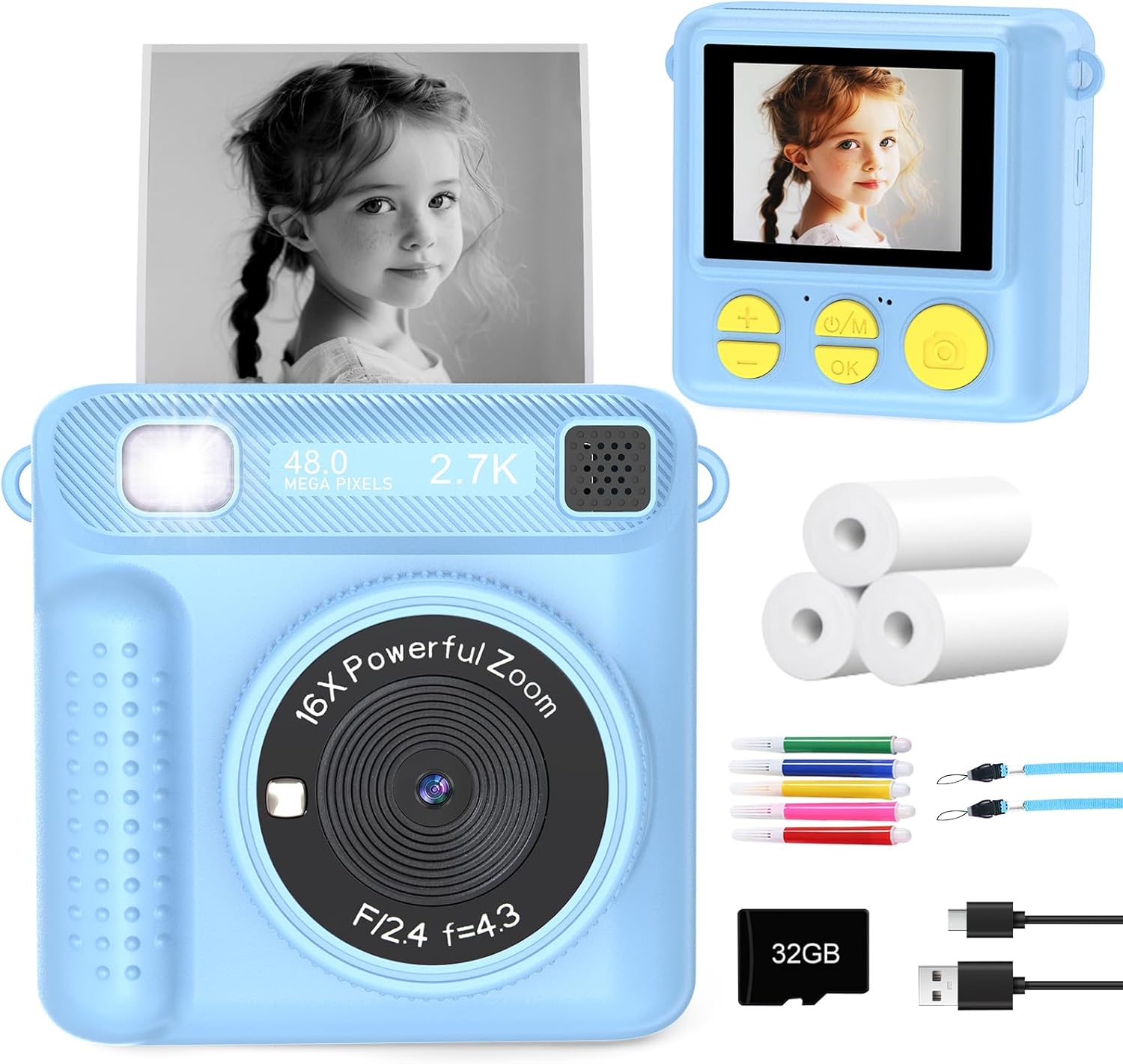Capture Memories Instantly - Kids' Instant Print Camera