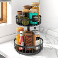 Lazy Susan Turntable 2 Tier Organizer for Cabinet - Space Saving 10in