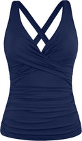 Hilor Women's Underwire Tankini Top Tummy Control (Style DK1N)