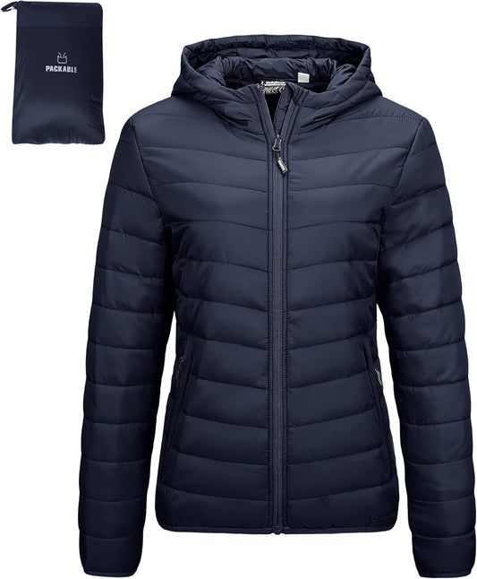 Outdoor Ventures Women's Packable Lightweight Puffer Jacket