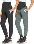AMPOSH Women's Maternity Quick-Dry Pants Workout Joggers - Comfortable