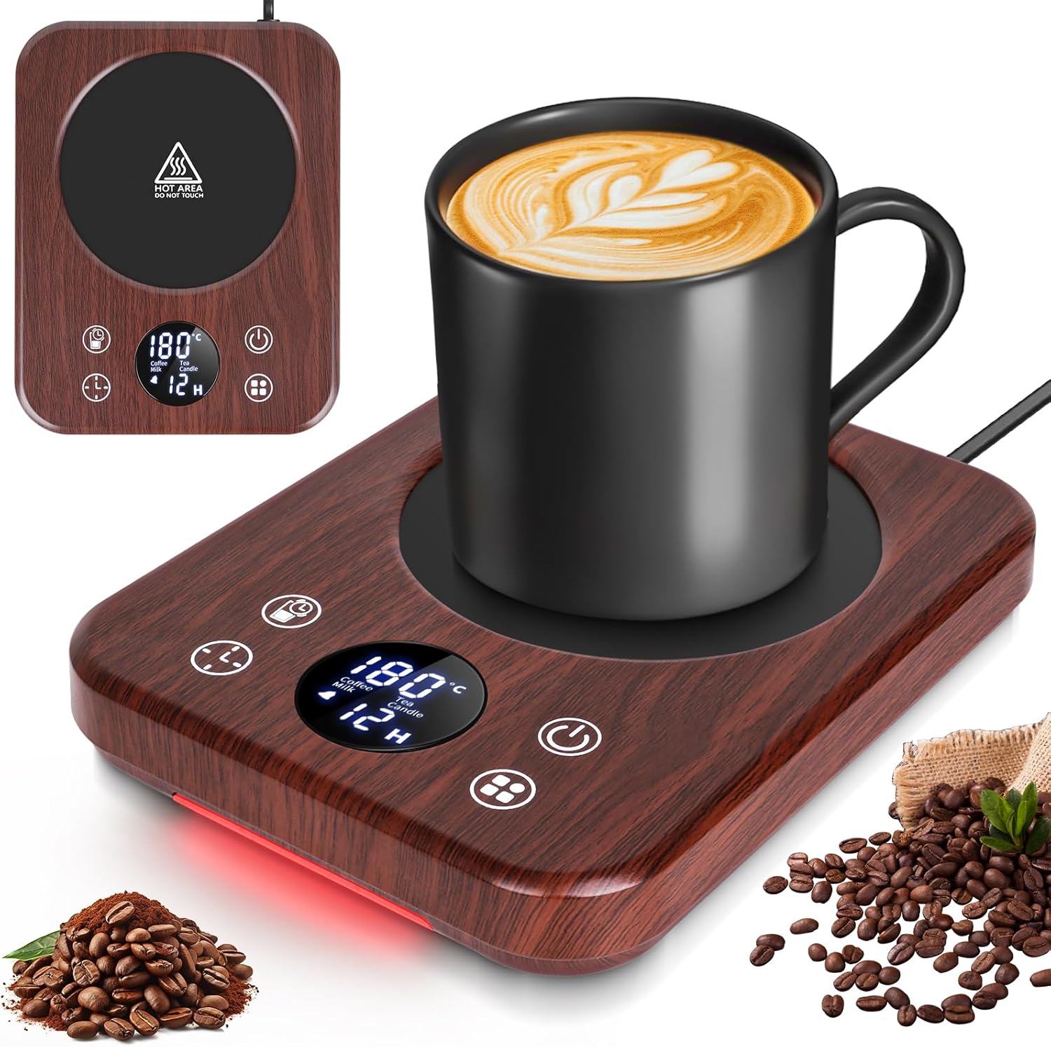 Smart Electric Coffee Warmer - 10 Temp Settings
