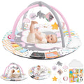 Baby Play Gym & Activity Mat with Tummy Time Pillow - Sensory Play Mat