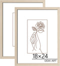 18x24 Poster Frame 2 Pack in Oak Woodgrain - Large Picture Frames