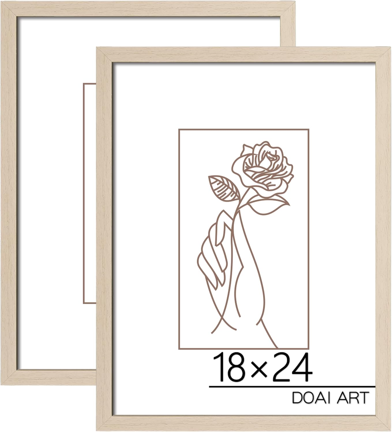 18x24 Oak Picture Frames 2 Pack for Artistic Wall Display