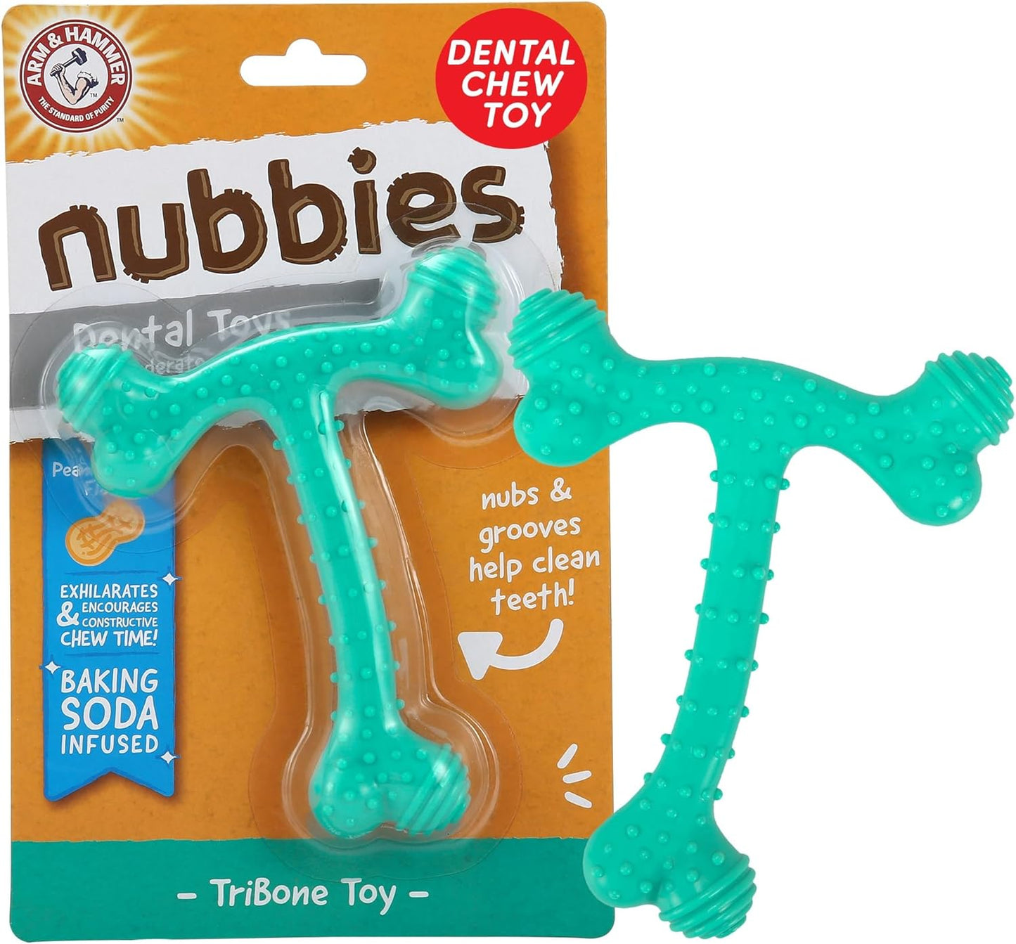 Durable Teeth-Cleaning Dog Chew - Arm & Hammer Nubbies T-Bone