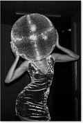 Disco Ball Poster 24x36 in Vintage Funky Y2k Hot Girl Poster - Trendy