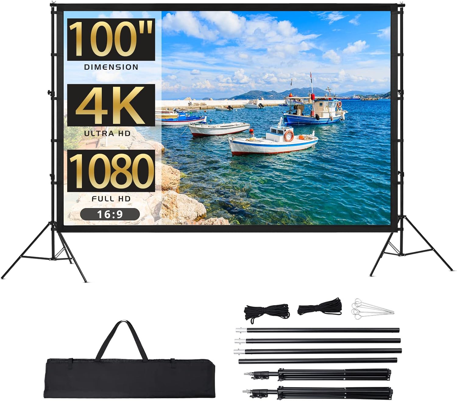 Towallmark 100 Portable HD Projector Screen