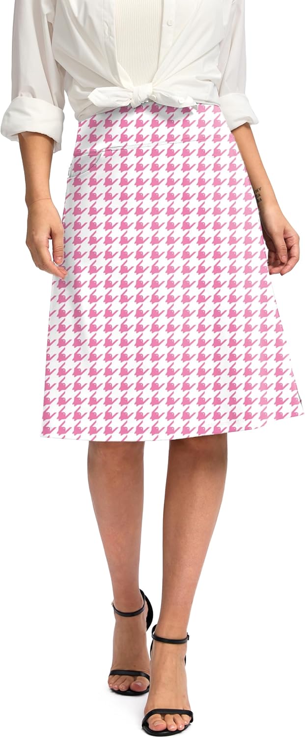 Viodia 25 Inch Knee Length Skorts for Women with Pockets