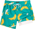 SURF CUZ Mens Swim Trunks with Compression Liner - Quick Dry 5 in soft