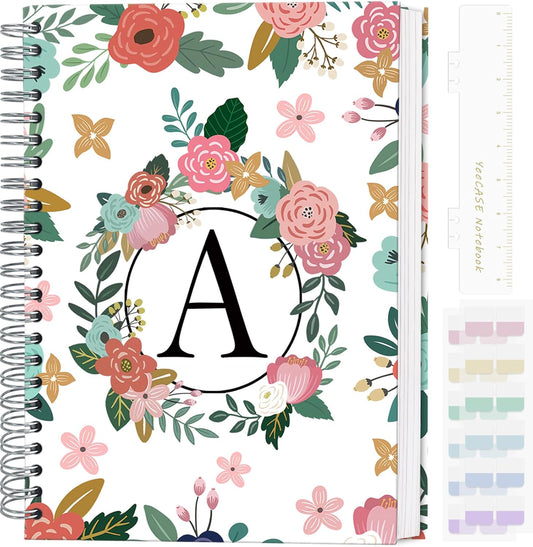 Beautiful Floral Spiral Journal for Writing and Work