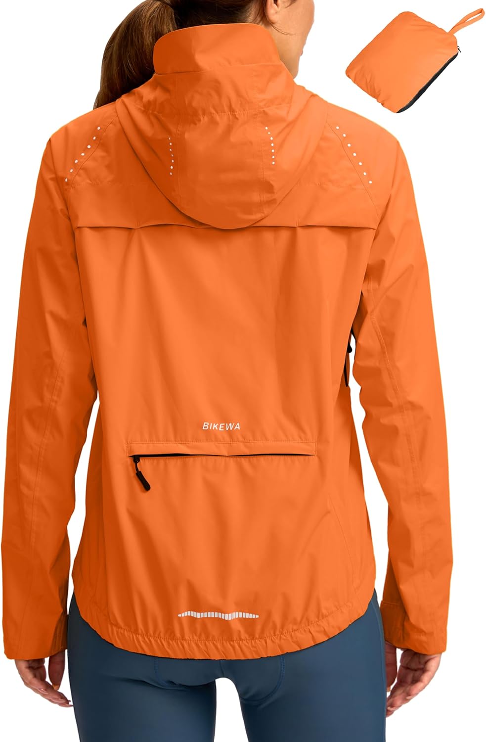 Bikewa Women's Cycling Rain Jackets Waterproof Windbreaker Lightweight