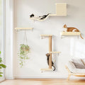 FUKUMARU Cat Wall Shelves - Safe 4 in 1 Climbing Furniture Set