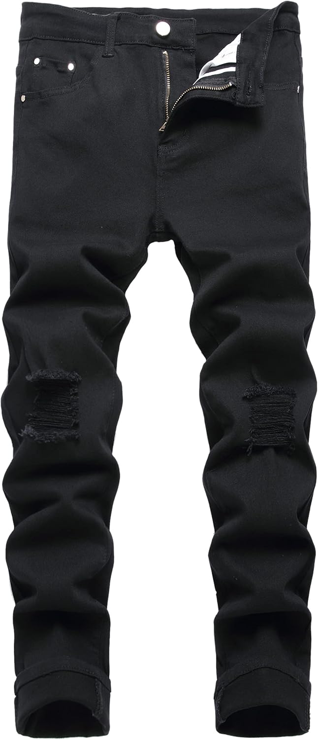 JUNBAOSS Men's Slim Fit Stretch Ripped Skinny Jeans for Style