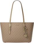 Quinn Medium Tote for Women - Signature Logo-Print Canvas