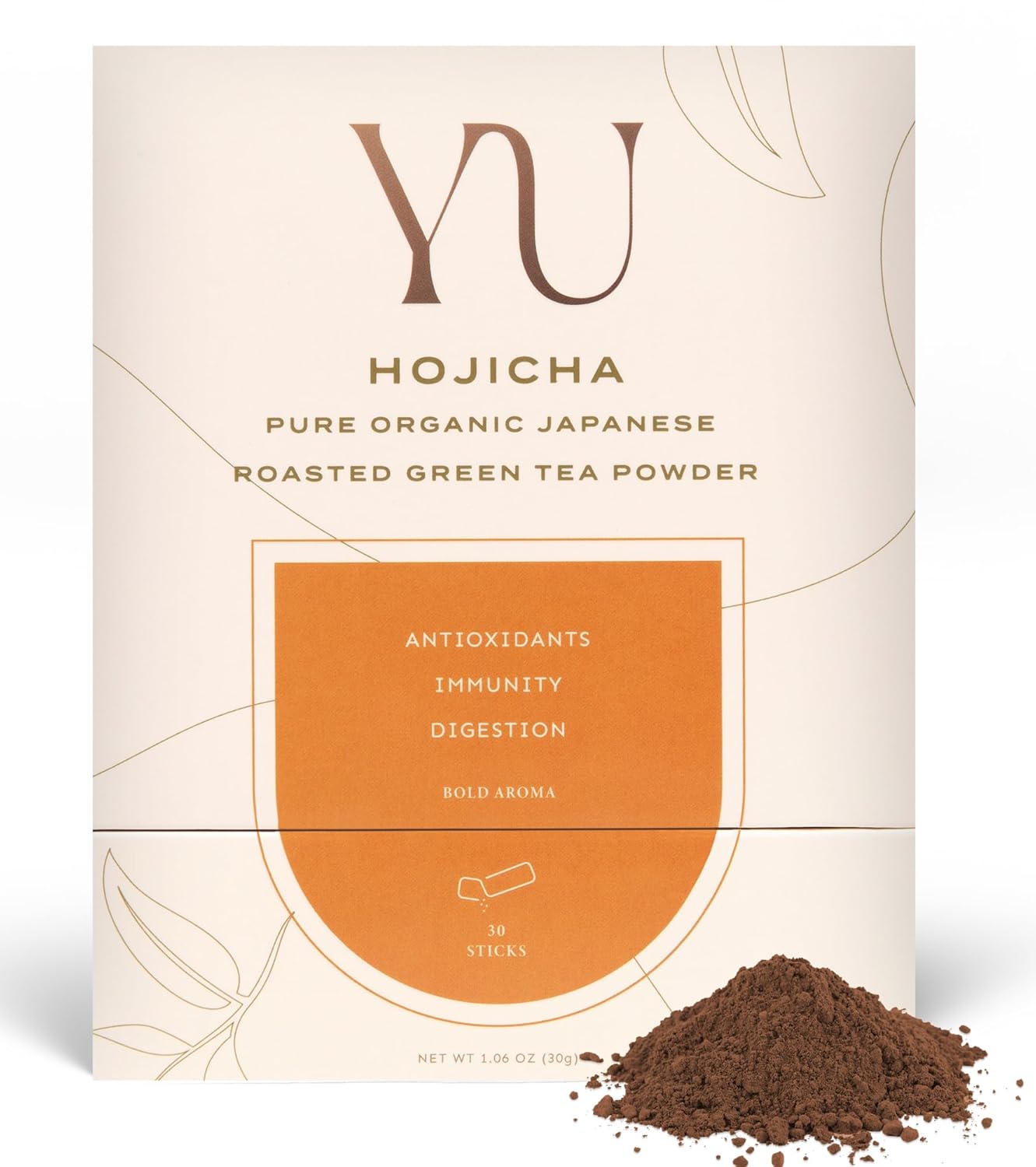 Organic Hojicha Green Tea Powder - Instant Packets for Wellness