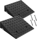 Heavy-Duty Rubber Curb Ramps 2-Pack - 6in Height, 18.8in Wide