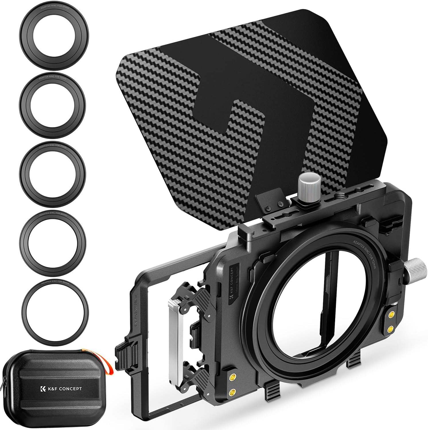 K&F CONCEPT Mini Matte Box for DSLR with Carbon Fiber Design