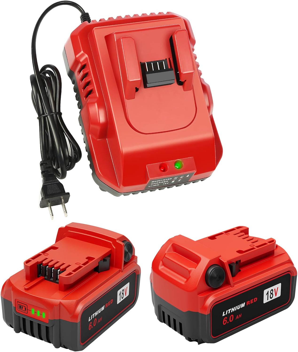 2Pack 18V 6.0Ah Batteries Replacement for Milwaukee M-18 Tools
