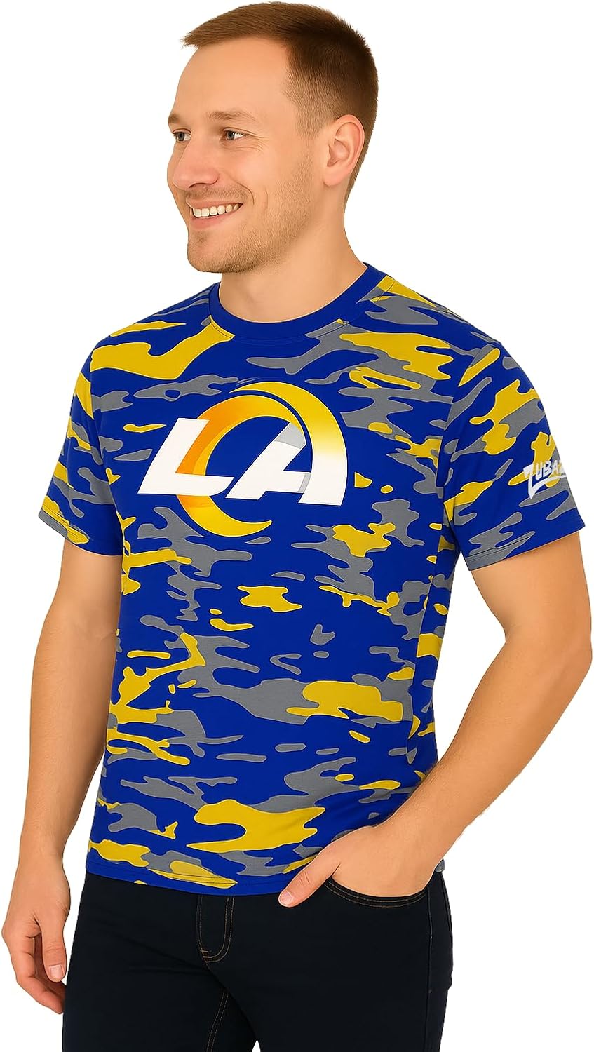 Zubaz NFL Teams Men's Short Sleeve Graphic T-Shirt for Fans